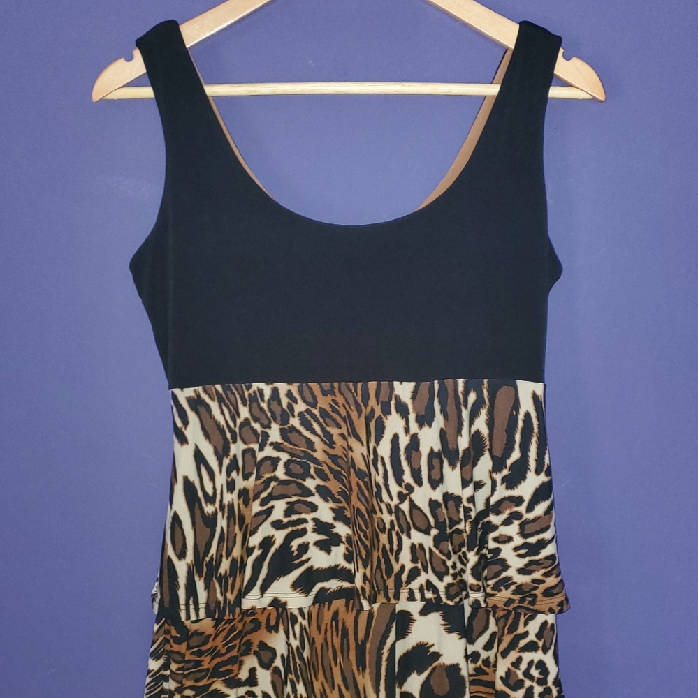 Studio I Size 8 Black and Cheeta Dress
